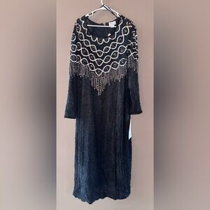 Deadstock Vintage BNWT Fully Sequined Oversized Formal Gown